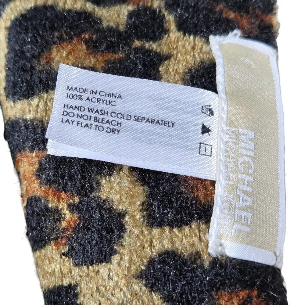 Michael Kors‎ Scarf Leopard Print Fringe 11